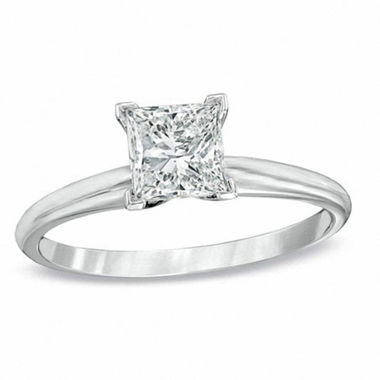 1.00CT Princess Cut Lab Grown Diamond Solitaire Ring, IGI Certified G/VS1 CVD Princess Diamond Engagement Ring, Women's Daily Wear Ring