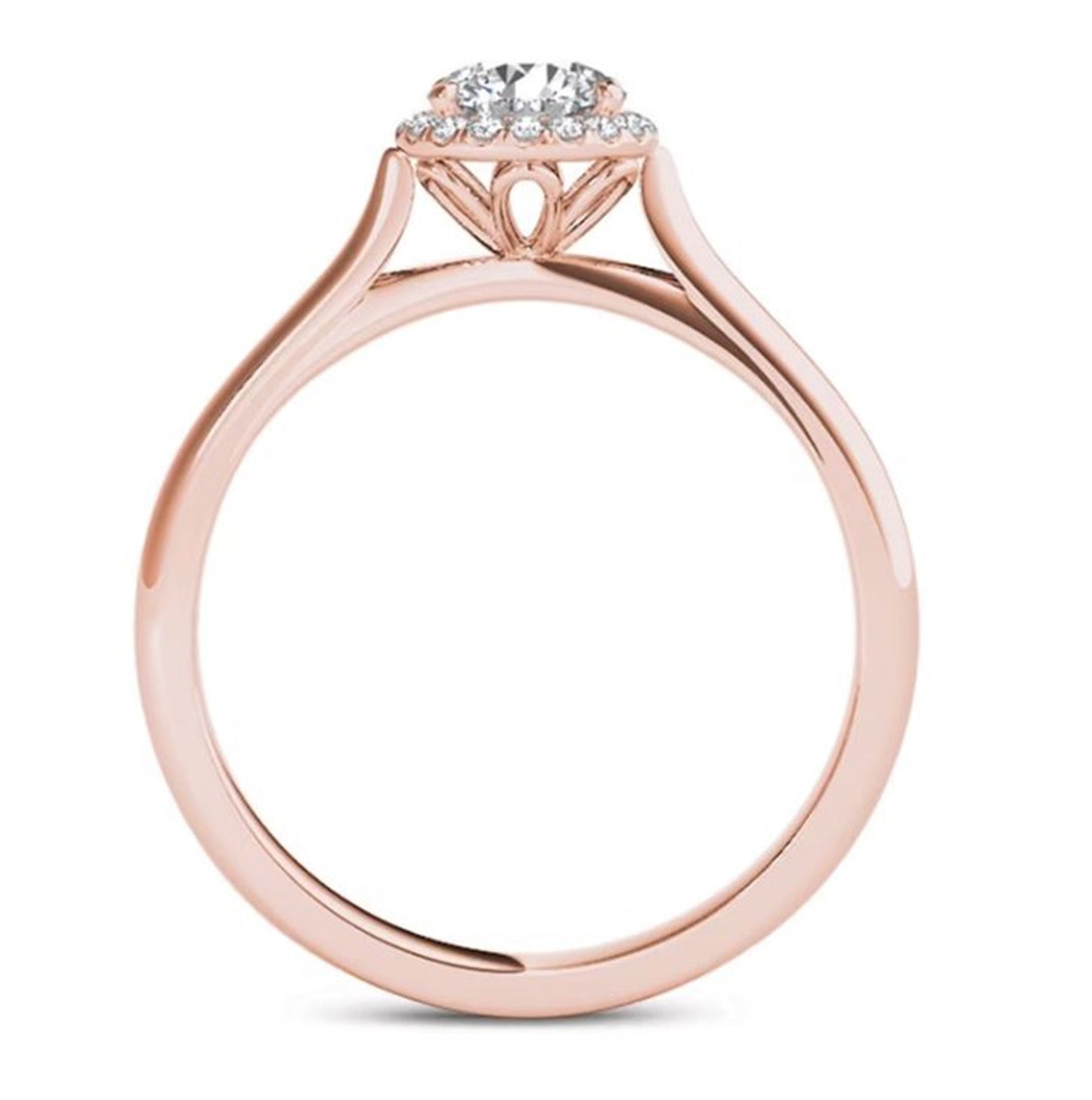 E/VS2 1.00CT Round Cut Lab Grown Diamond Engagement Ring, 1.20TCW Round Lab Grown Diamond Solitaire Halo Ring, Women's Valentine's Gift Ring