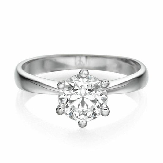 1.15CT Round Cut Lab Grown Diamond Wedding Ring, G/VS1 CVD Diamond Solitaire Ring, IGI Certified Lab Grown Diamond Engagement Ring For Women
