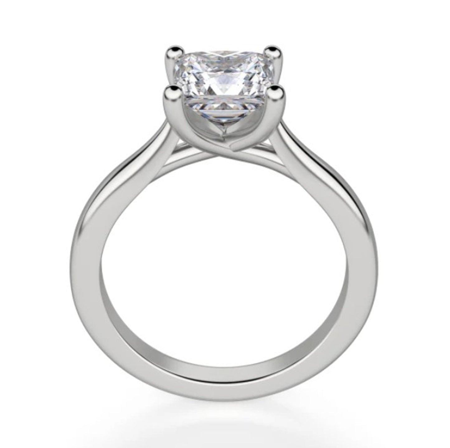 1.15CT Princess Cut Lab Grown Diamond Engagement Ring, 14K White Gold Wedding Ring, F/VVS2 Lab Grown CVD Diamond Solitaire Ring For Women