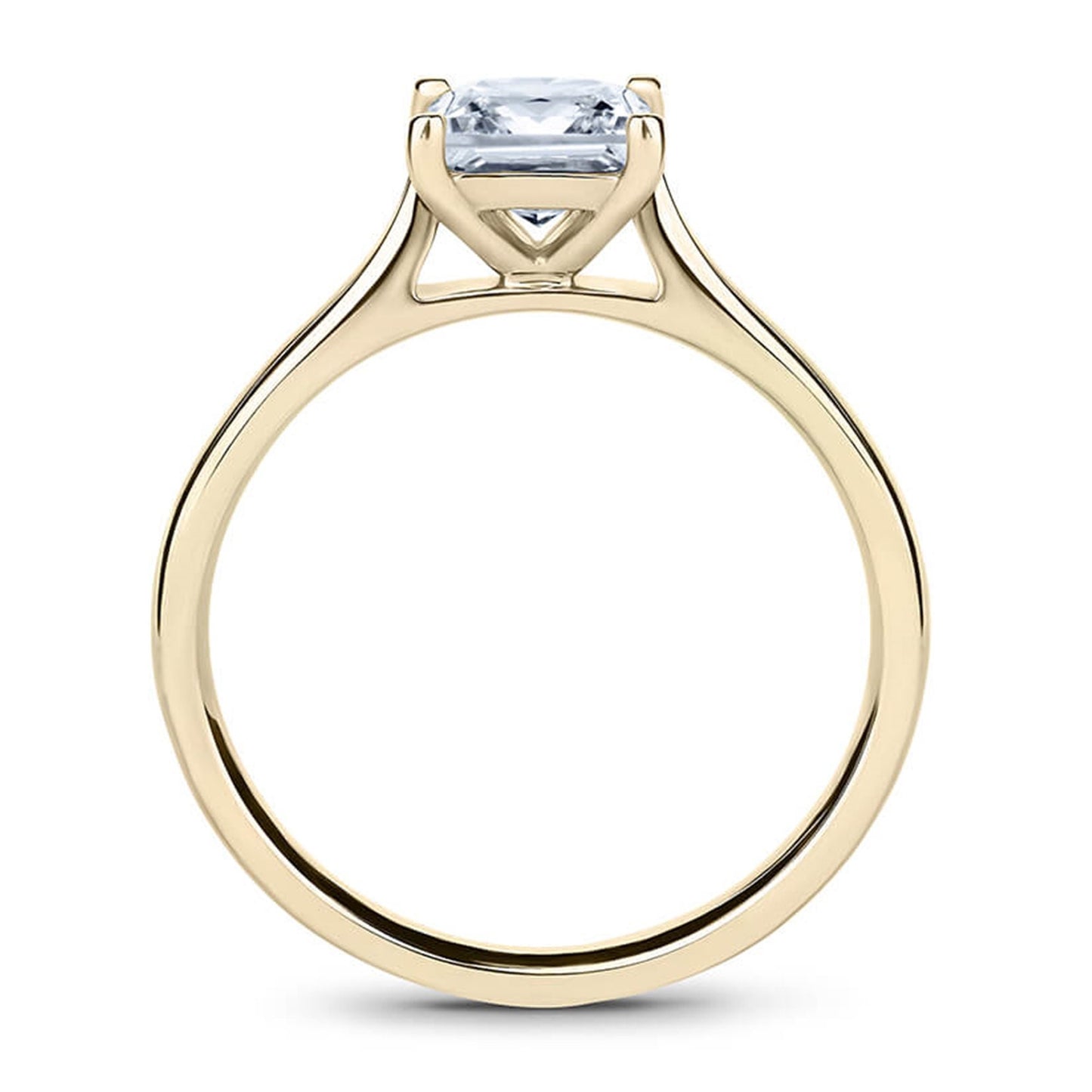 Princess Lab Grown Diamond Solitaire Ring, 14K Yellow Gold Engagement Ring, IGI Certified 1.00CT To 2.00CT Lab Grown Diamond Wedding Ring