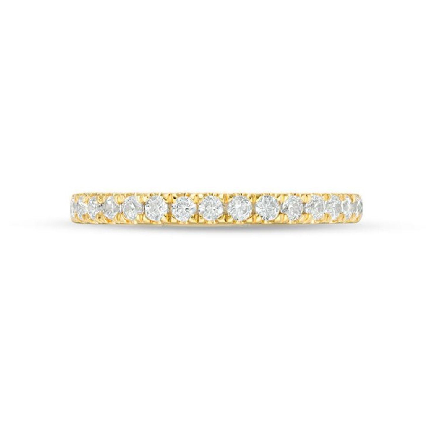 Lab Grown Diamond Wedding Band, Gift For Her, 0.40TCW Round Lab Grown Diamond (E-F, VVS-VS) Eternity Band, 14K Yellow Gold Engagement Band