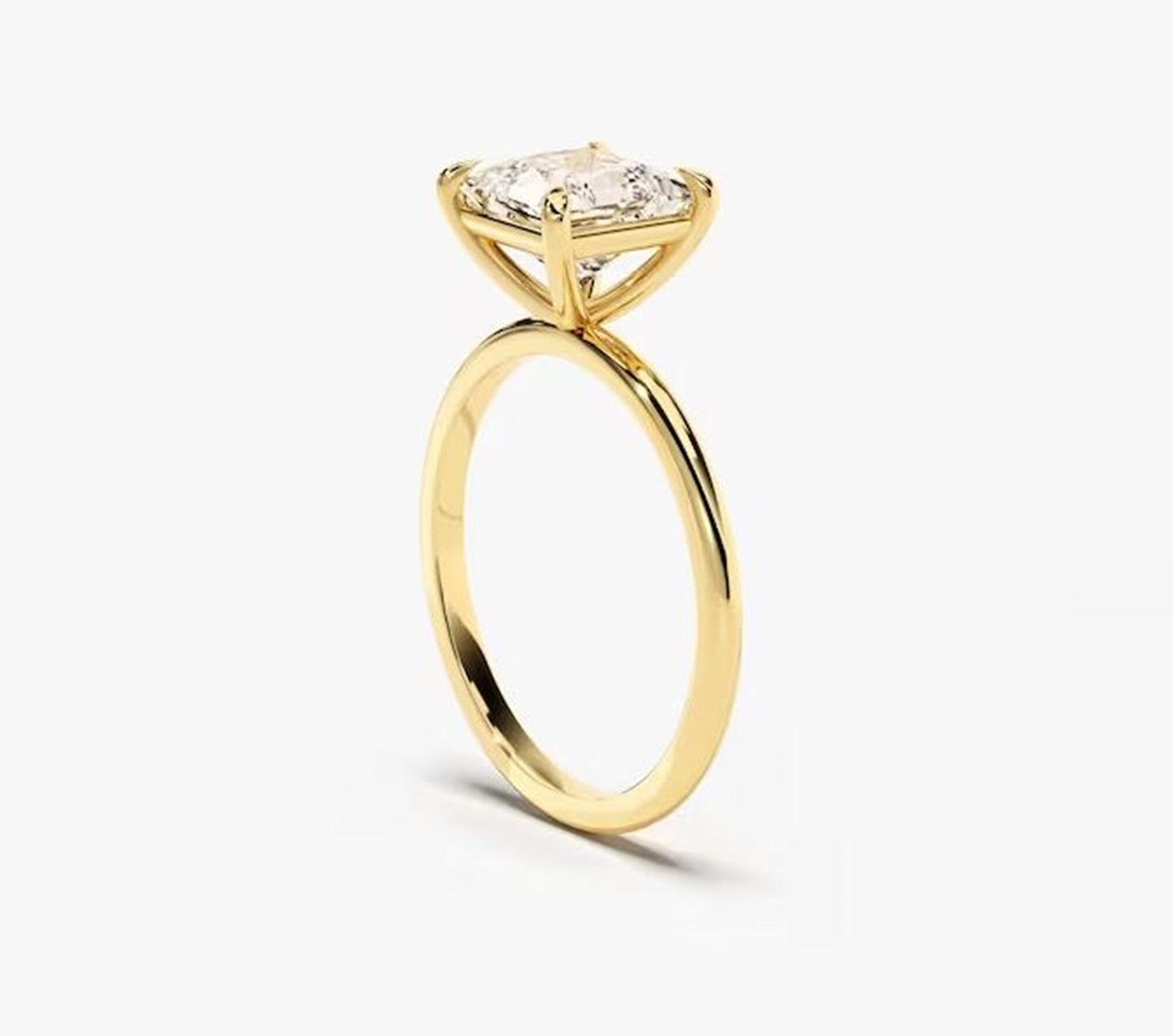 IGI Certified 1 1/5 CT E/VS1 Princess Lab Grown Diamond Solitaire Ring, 14K Yellow Gold Wedding & Engagement Ring, Daily Wear Classic Ring